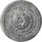 Ekena Millwork Palmetto Ceiling Medallion, Hand-Painted Ultra Pure White Crackle, 11 1/2"OD x 1"P CM11PAUWC - alternate 1